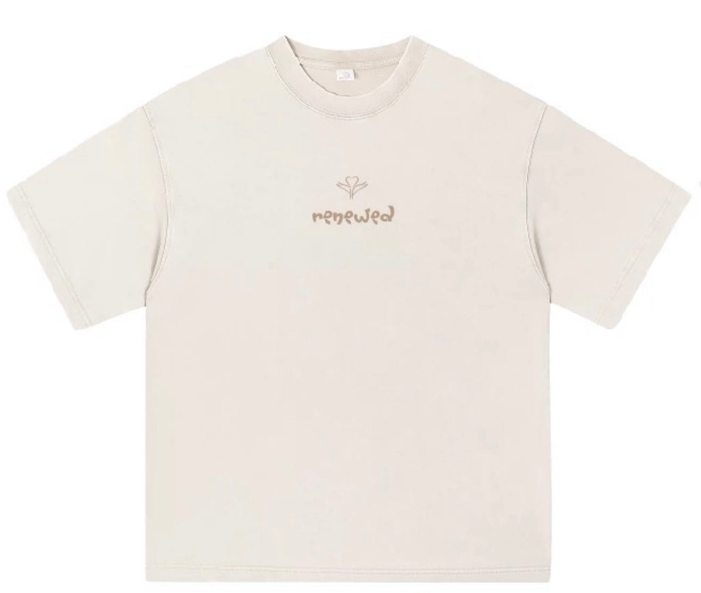 T-shirt Child of God dos • Cream Marron • RENEWED