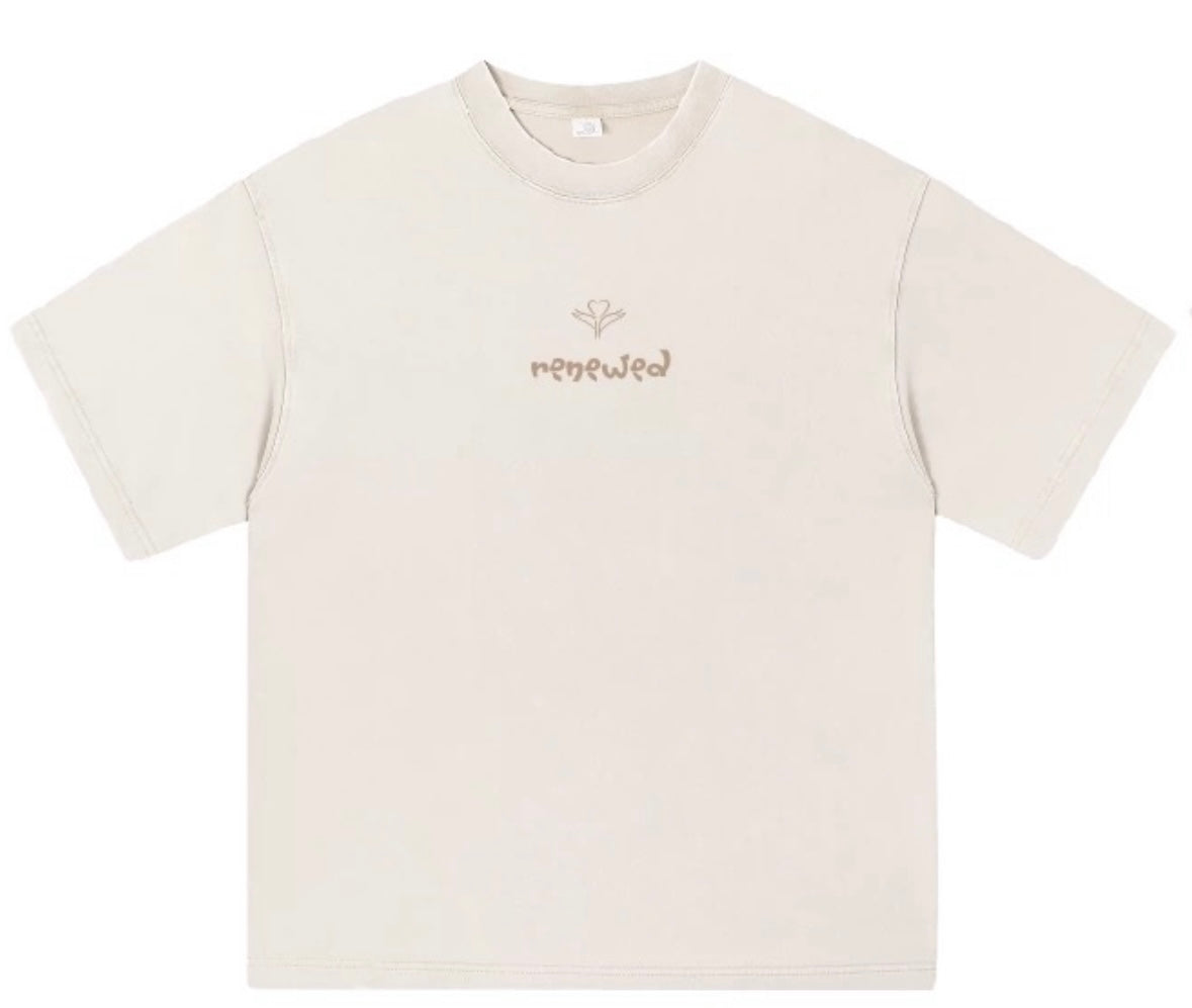T-shirt Child of God dos • Cream Marron • RENEWED