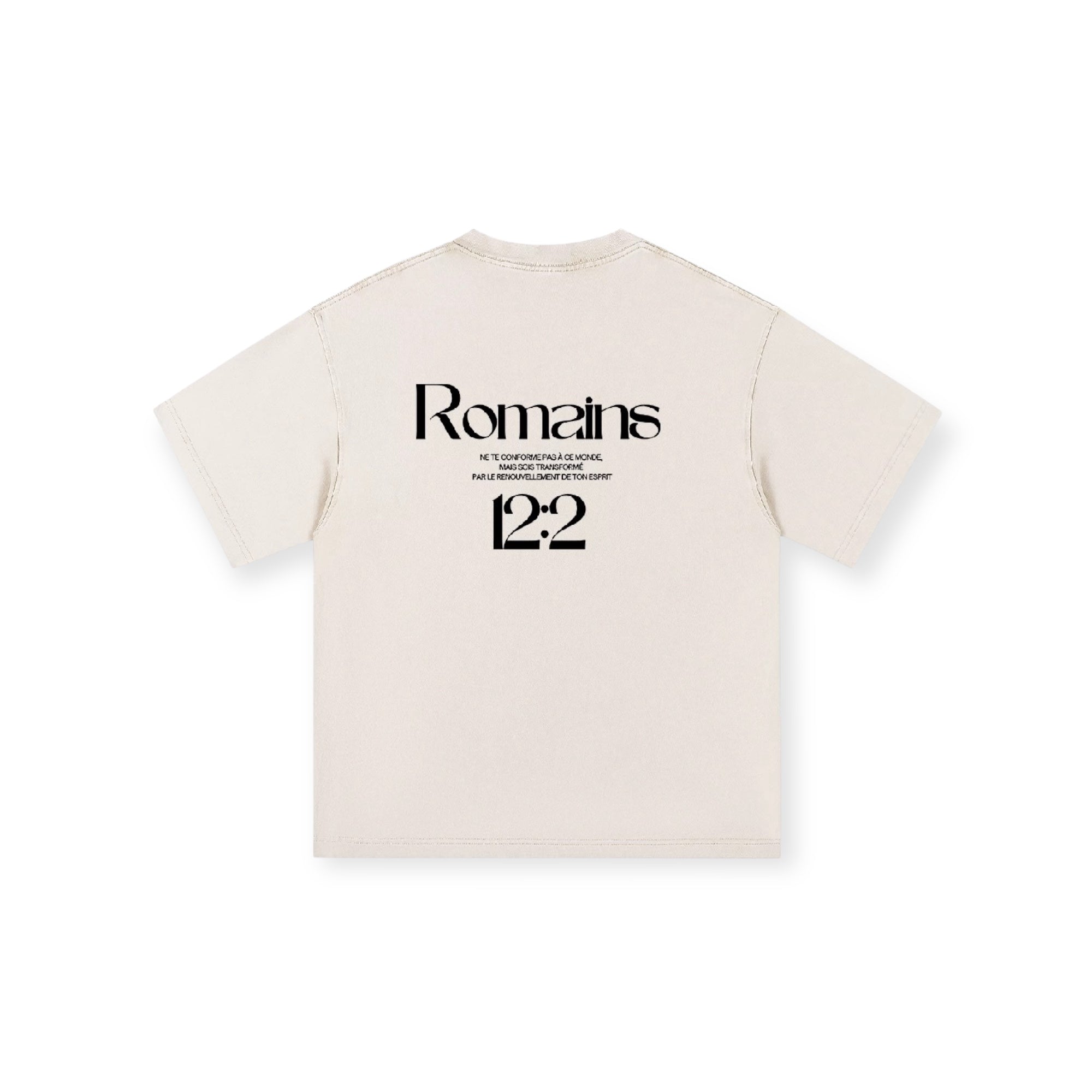 T-Shirt Romains 12:2 • Cream • Renewed