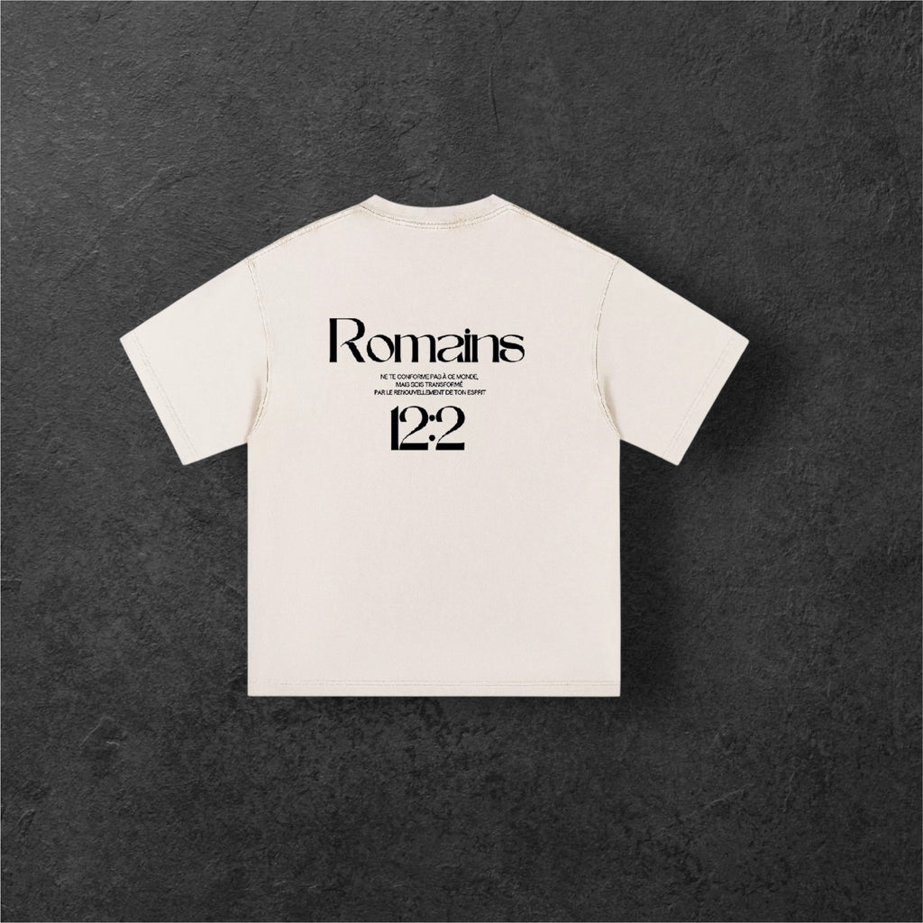 T-Shirt Romains 12:2 • Cream • Renewed