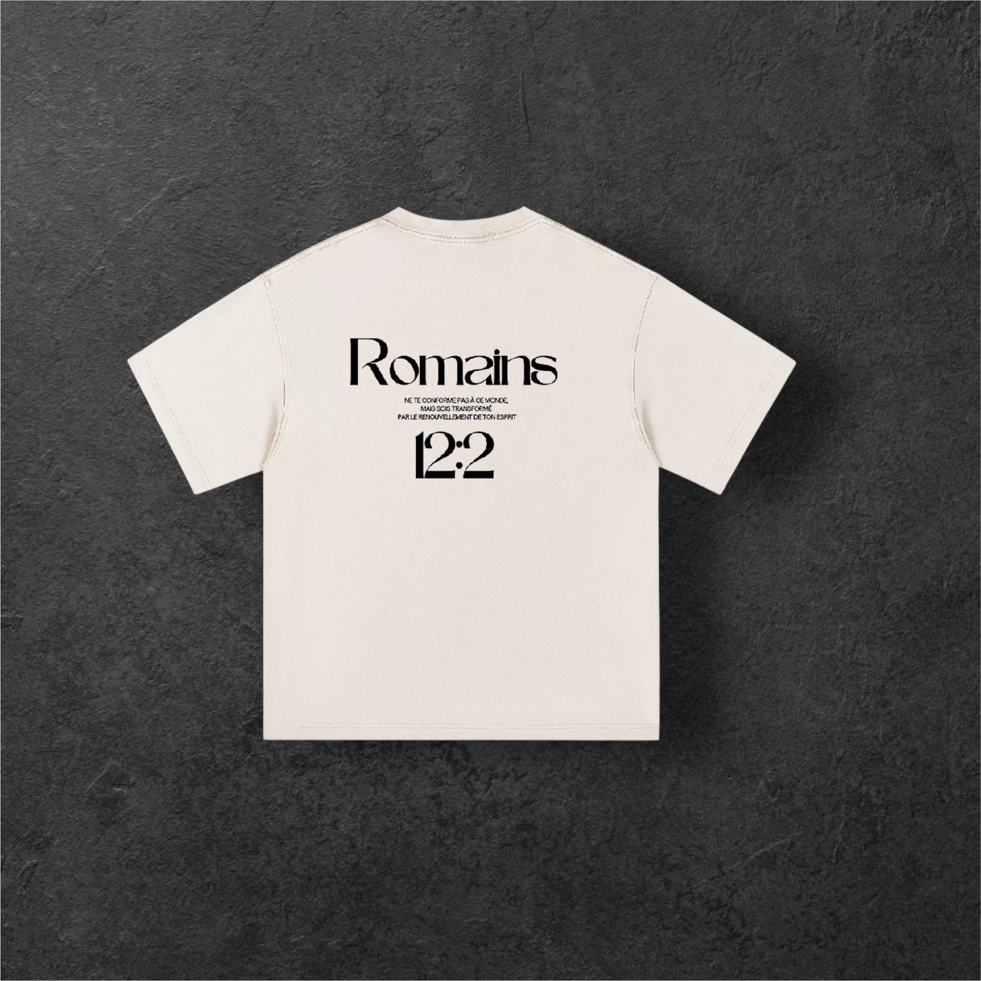 T-Shirt Romains 12:2 • Cream • Renewed