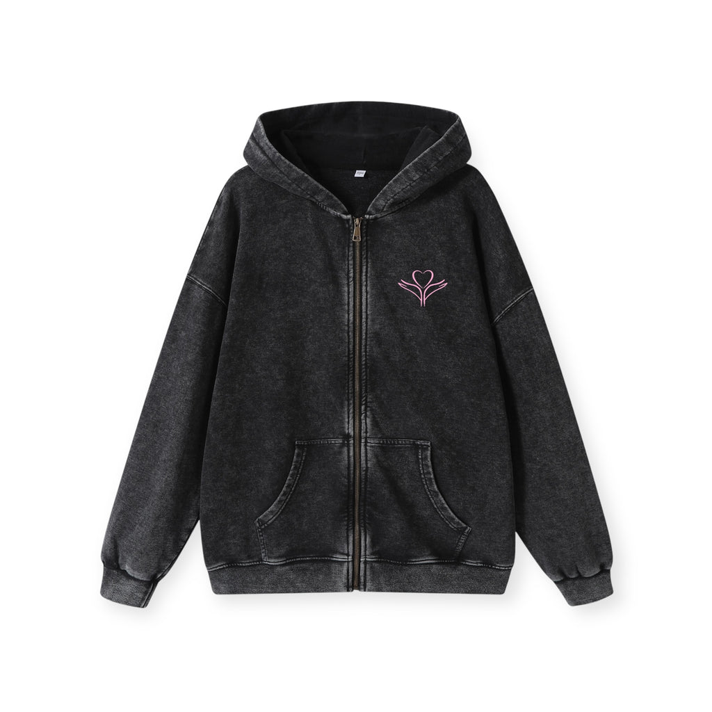 Gilet Zip Child of God Rose • Renewed