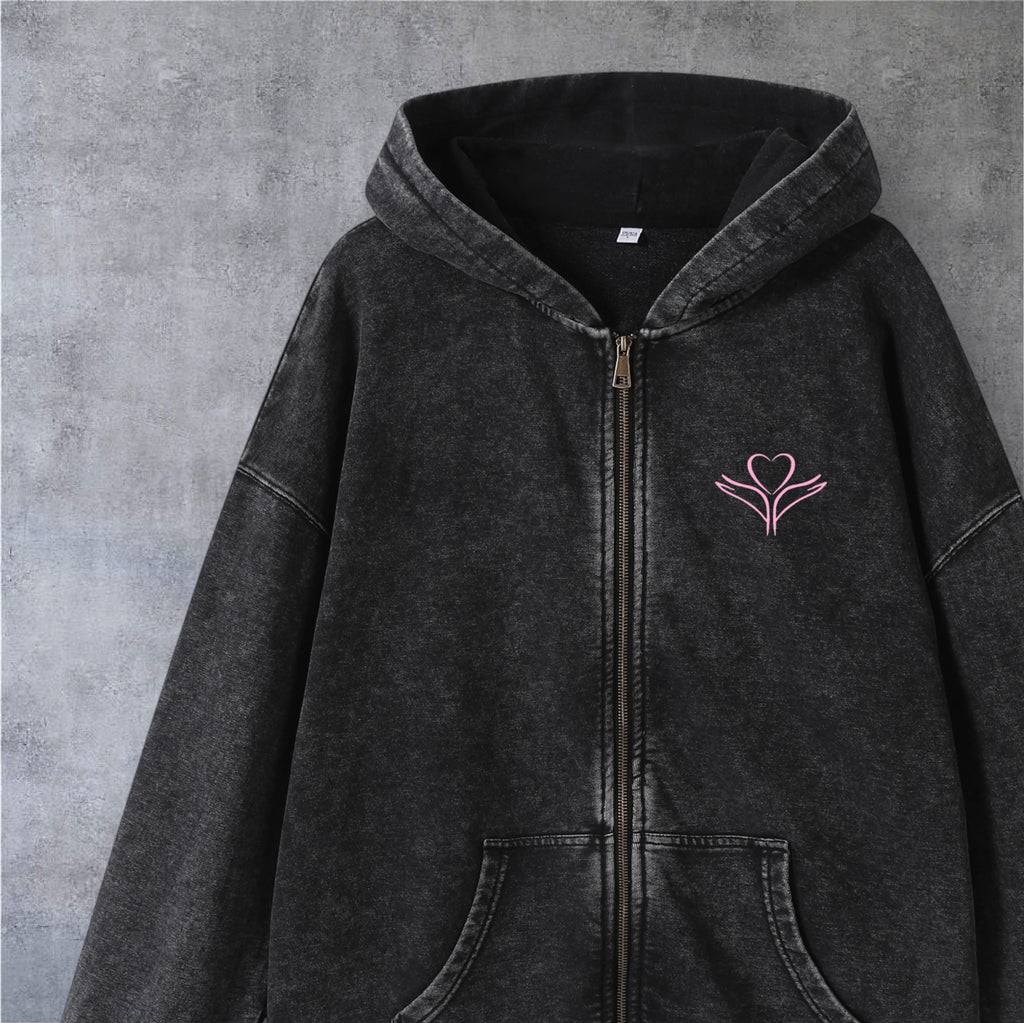 Gilet Zip Child of God Rose • Renewed
