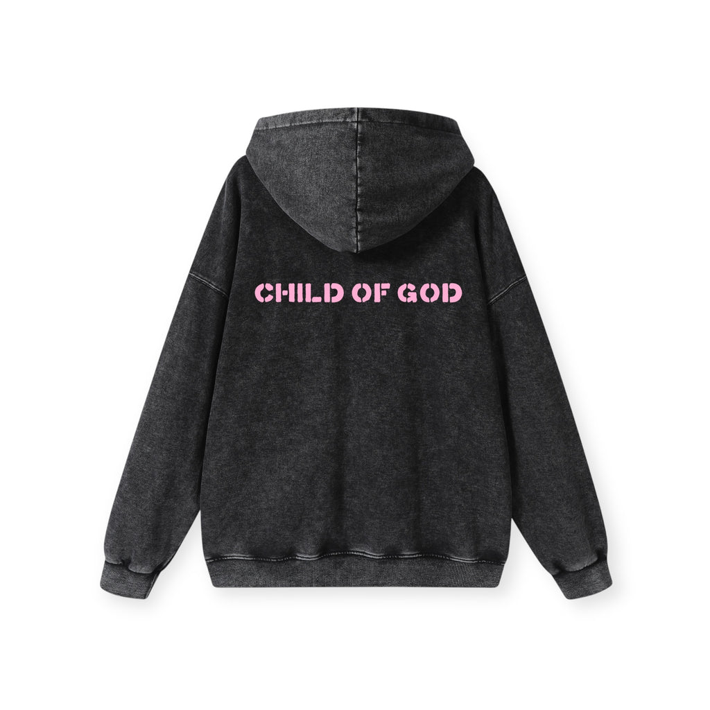 Gilet Zip Child of God Rose • Renewed