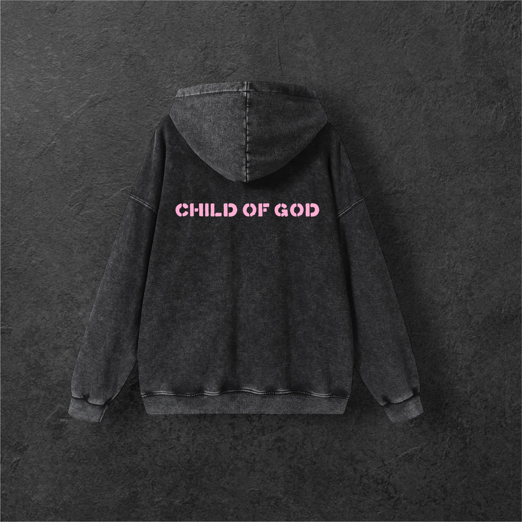 Gilet Zip Child of God Rose • Renewed