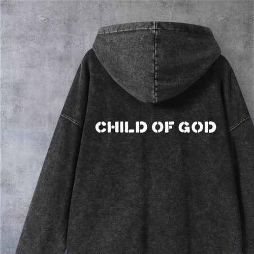 Hoodie Zip Child of God Blanc • Renewed