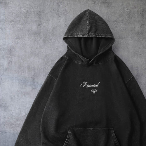 Hoodie Renewed brodé • Black