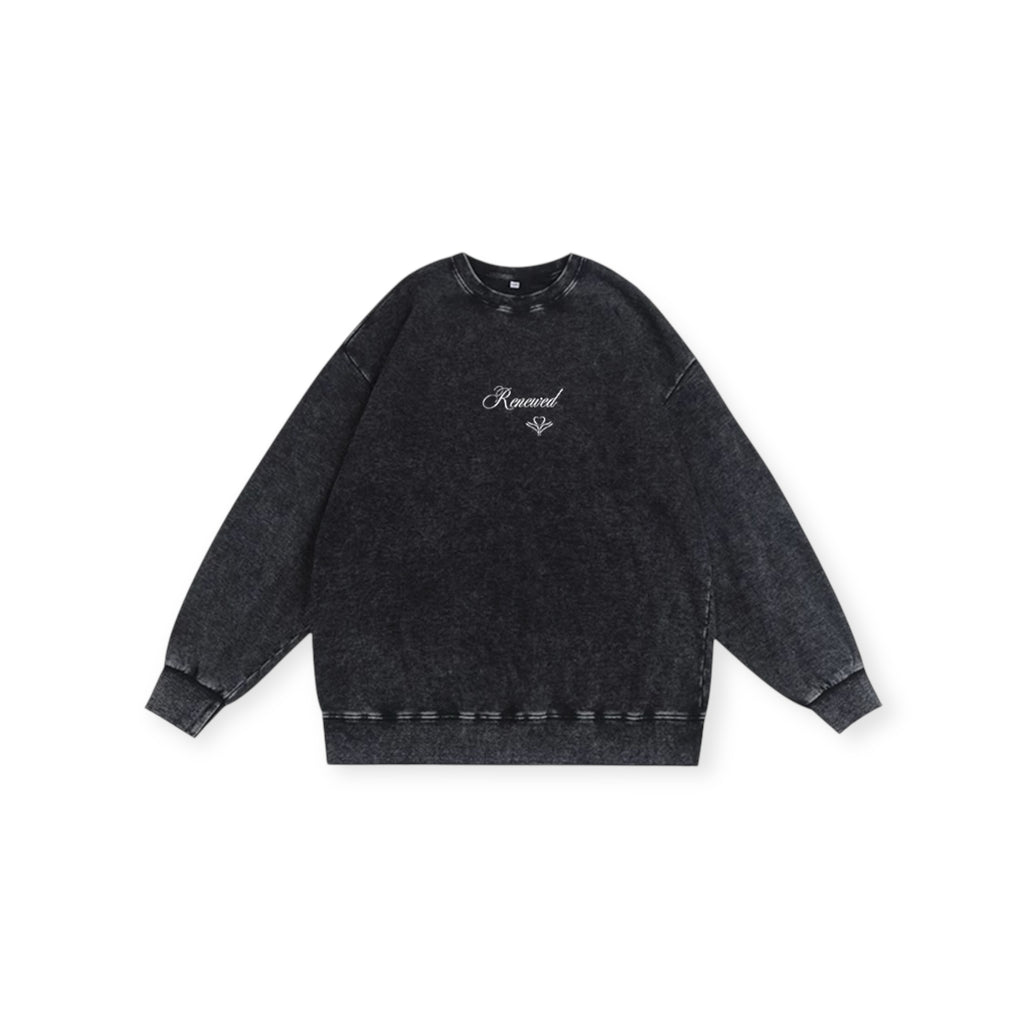 Sweat Renewed brodé • Black