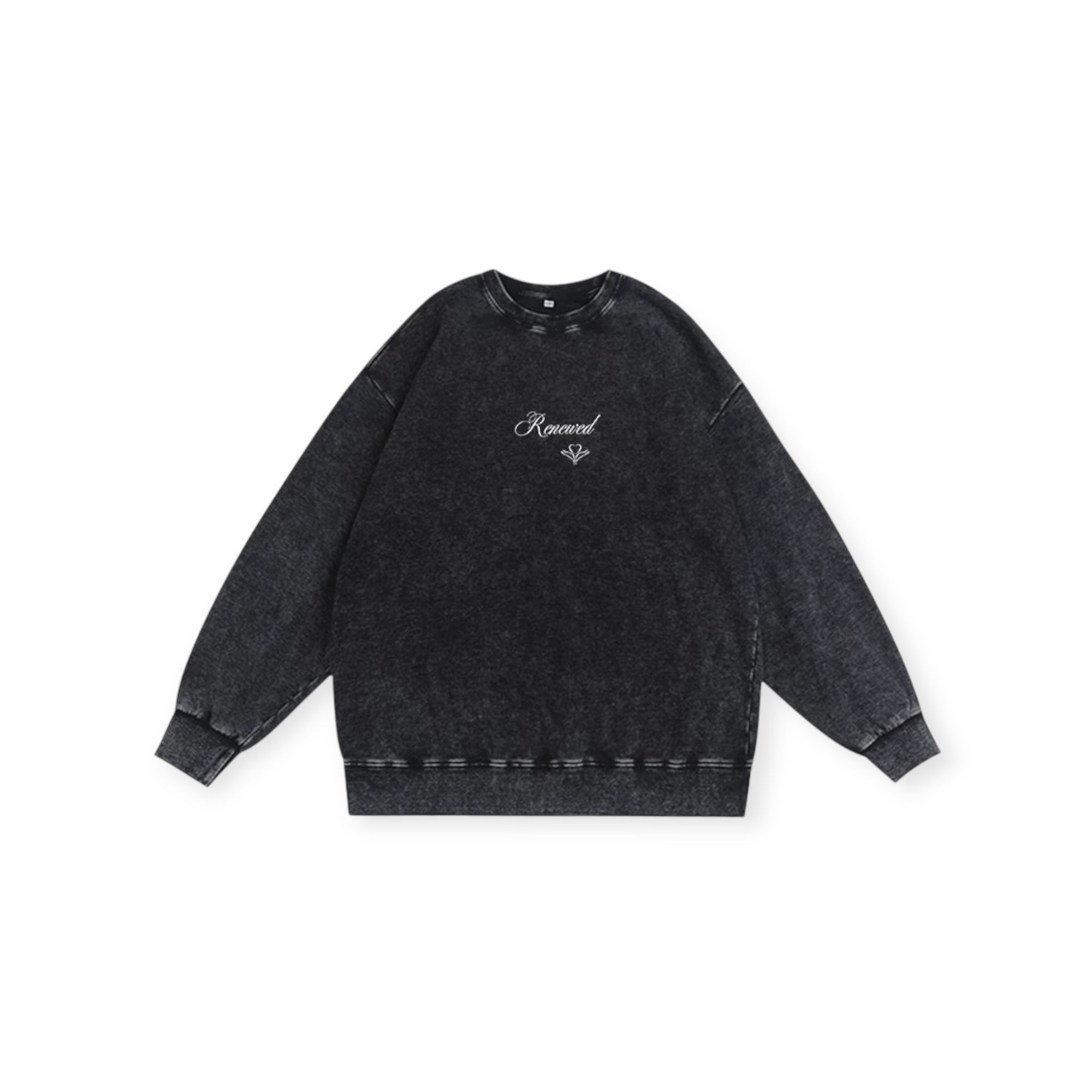 Sweat Renewed brodé • Black