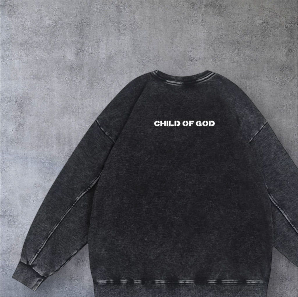 Sweat Renewed brodé • Black