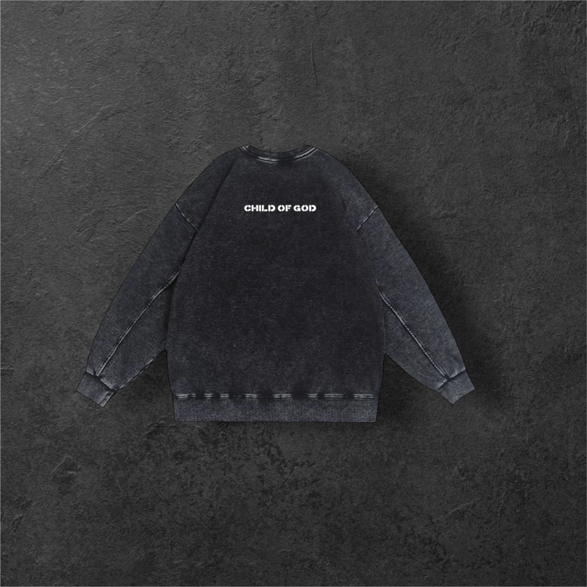Sweat Renewed brodé • Black