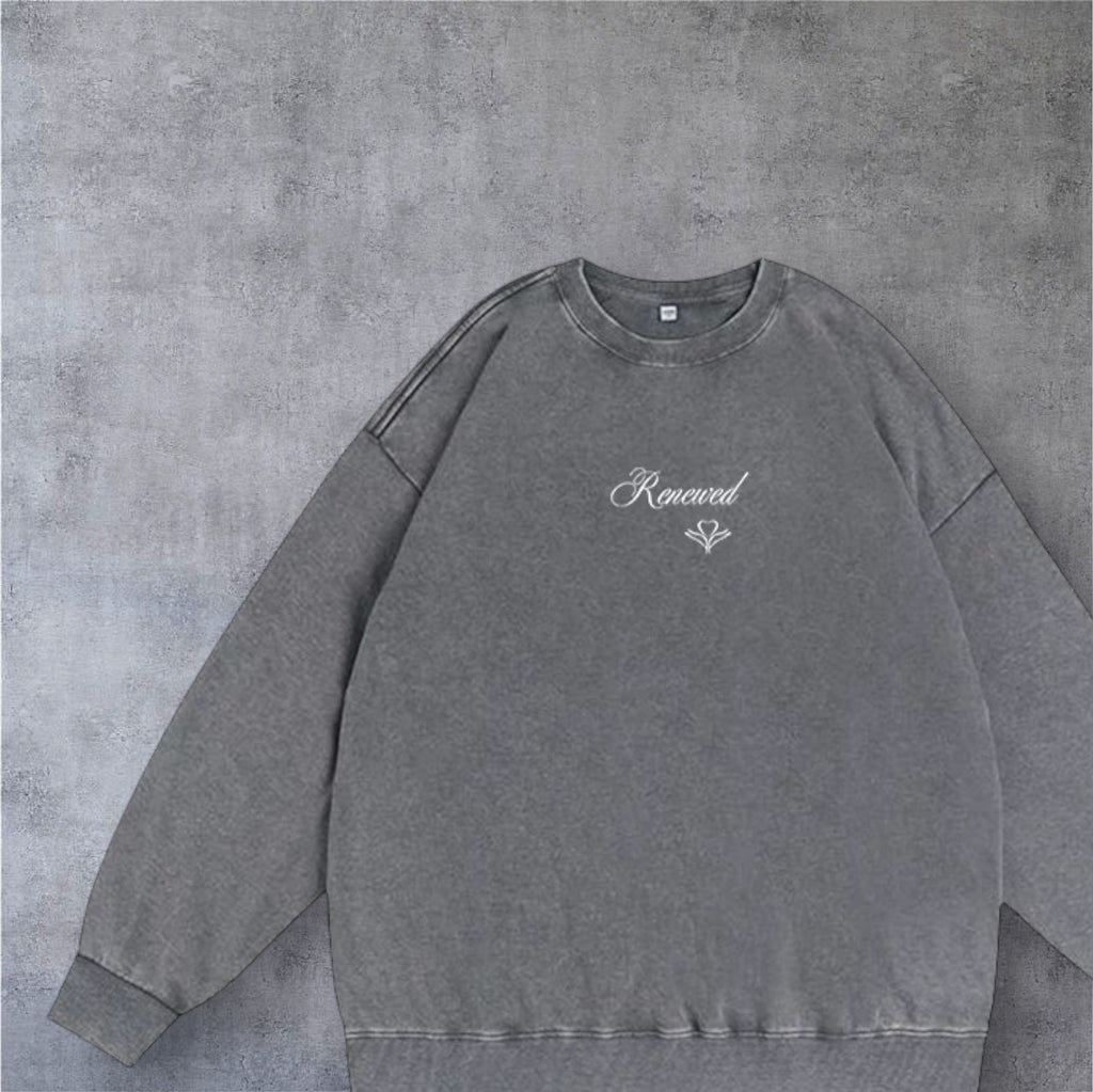 Sweat Renewed brodé • Grey