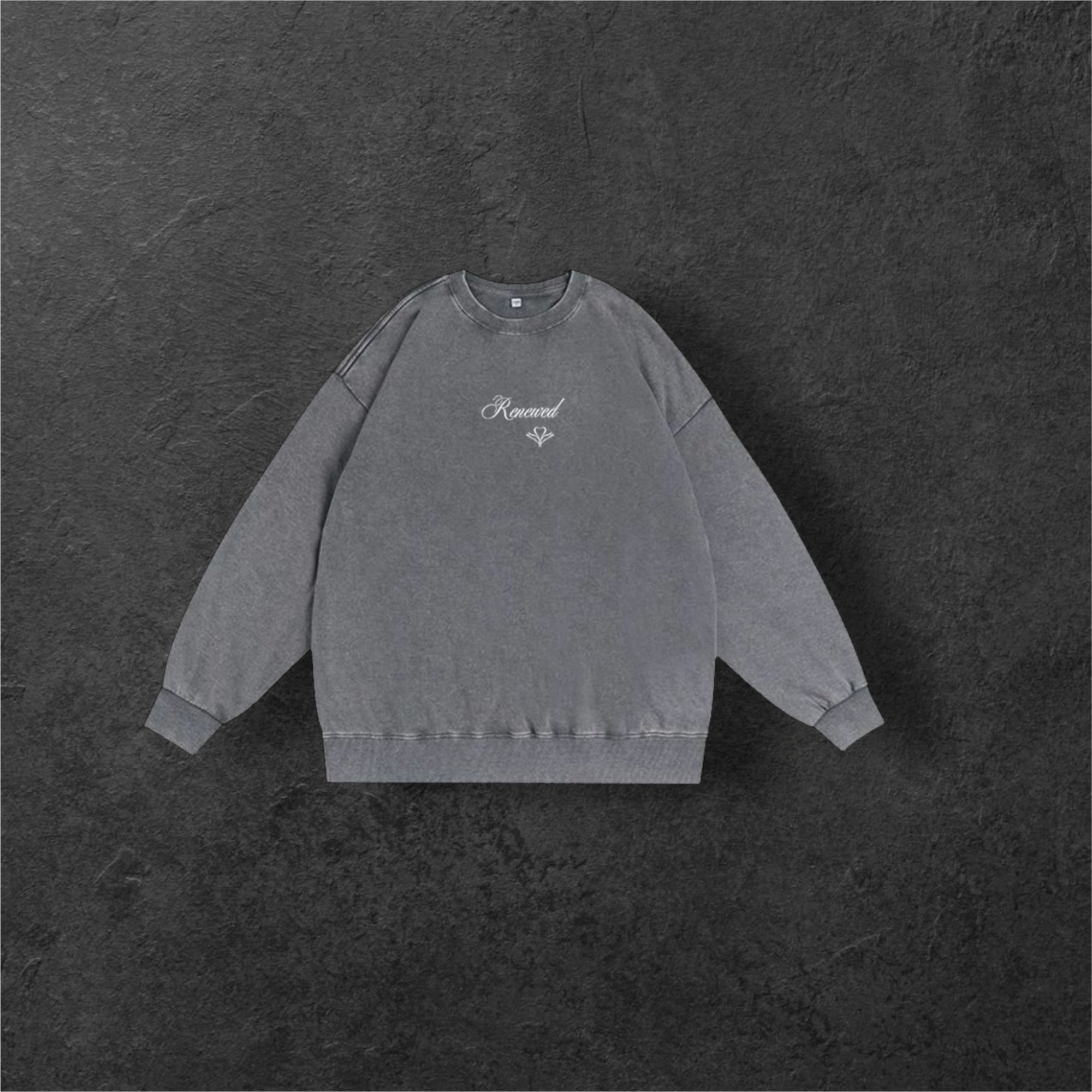 Sweat Renewed brodé • Grey