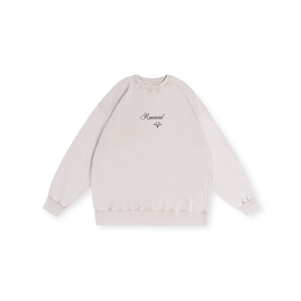 Sweat Renewed brodé • Cream