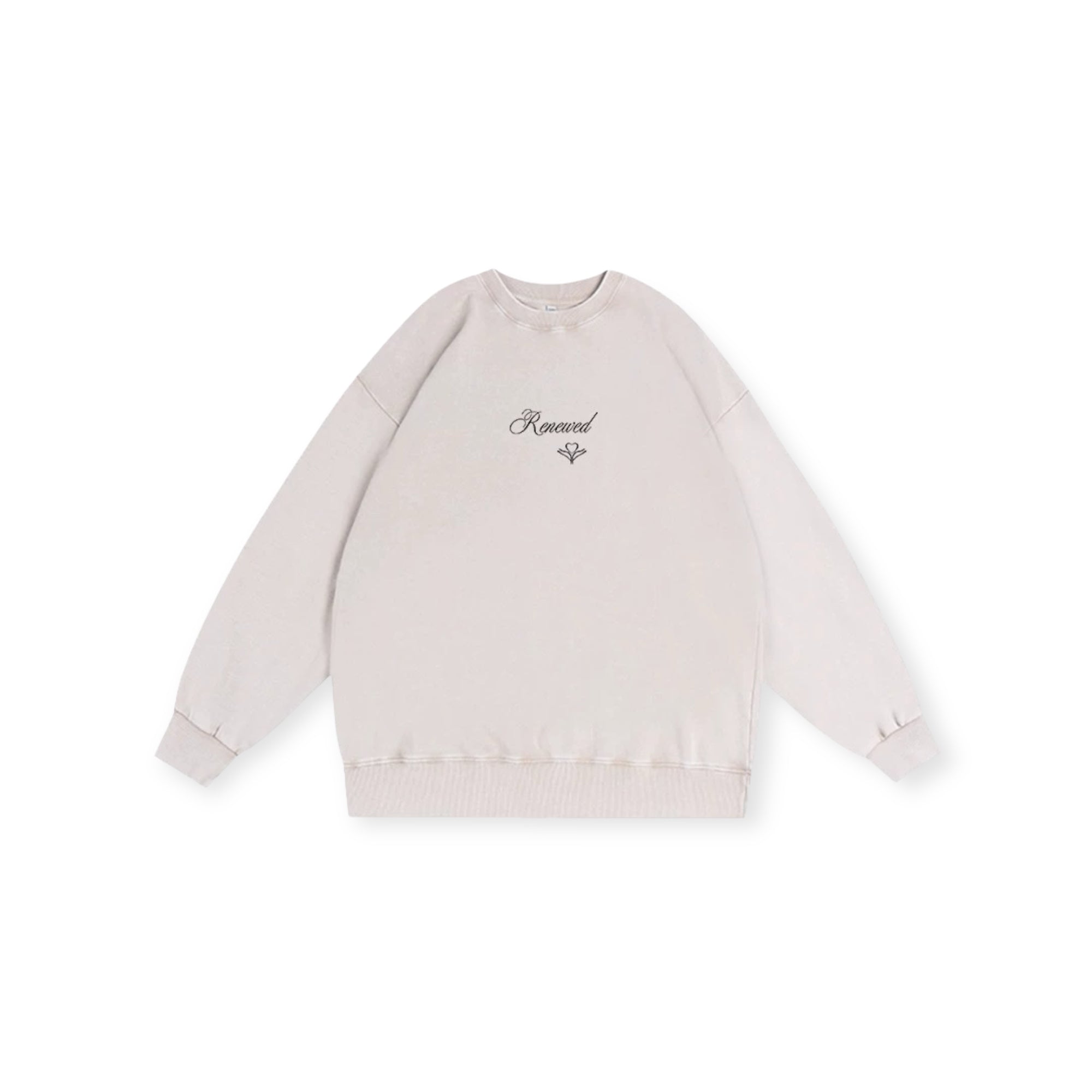 Sweat Renewed brodé • Cream