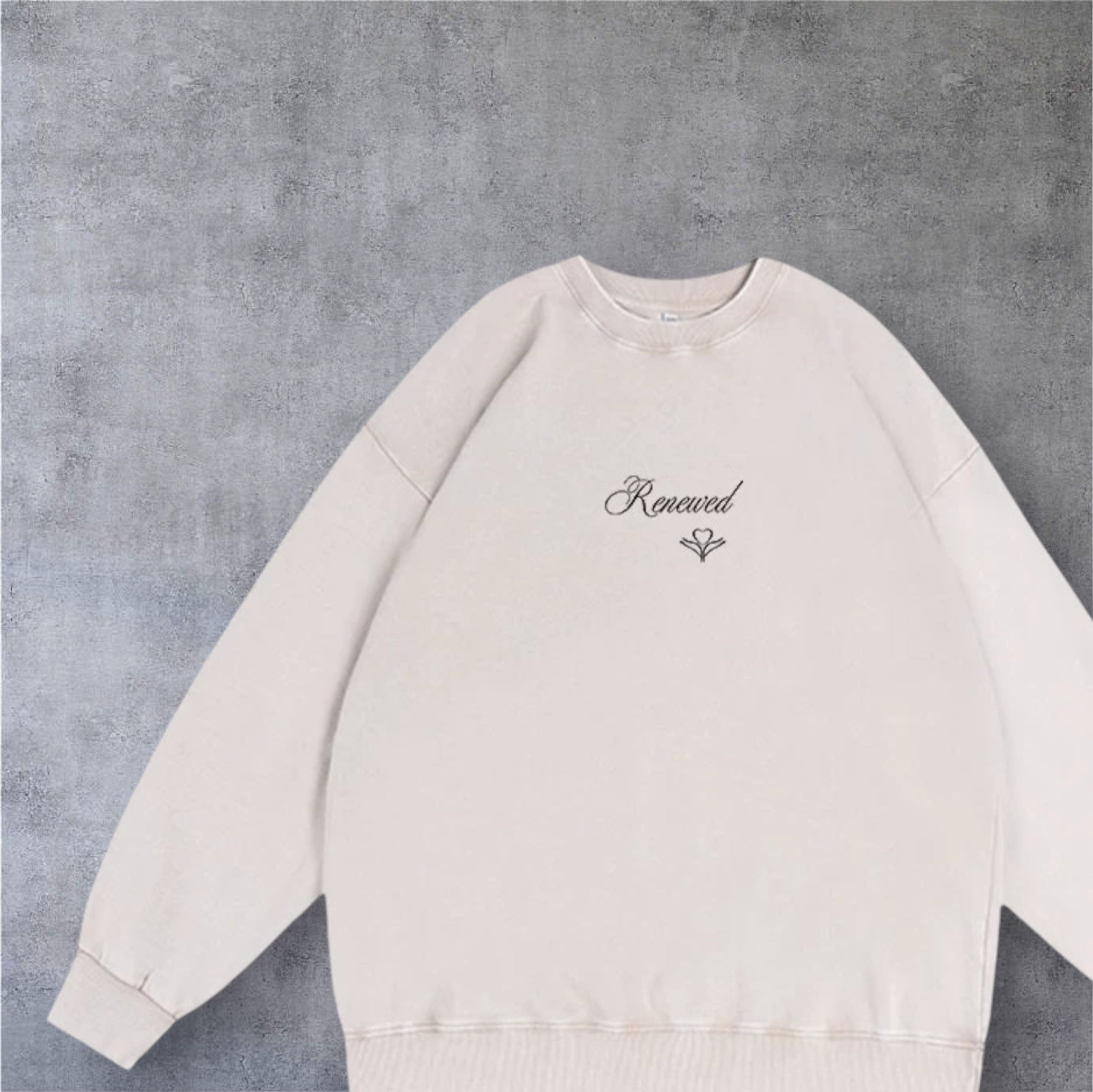 Sweat Renewed brodé • Cream